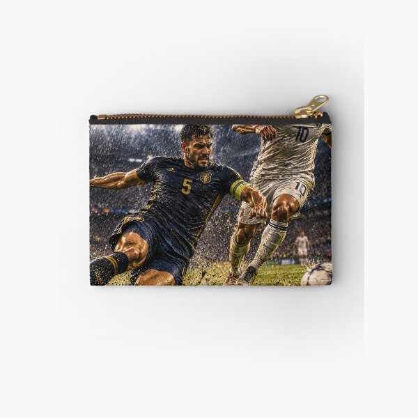 Item preview, Epic Soccer Duel – Intense Football Match in the Rain designed and sold by ZYVARENNE.