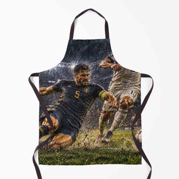 Item preview, Epic Soccer Duel – Intense Football Match in the Rain designed and sold by ZYVARENNE.