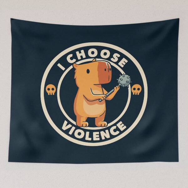 Item preview, I Choose Violence Funny Capybara designed and sold by Tobe Fonseca®.
