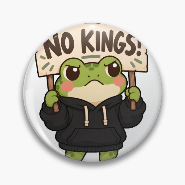 Item preview, No Kings Protest Frog designed and sold by chookiebookie.