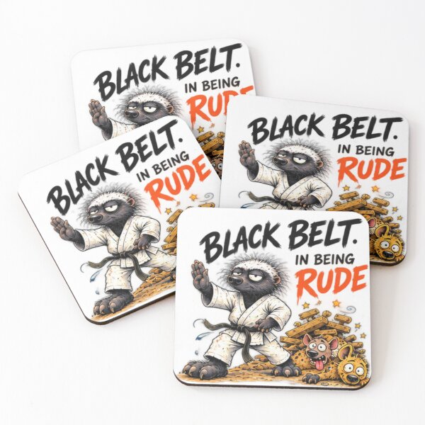 Item preview, Black Belt In Being Rude Honey Badger Martial Arts designed and sold by paintingnou.