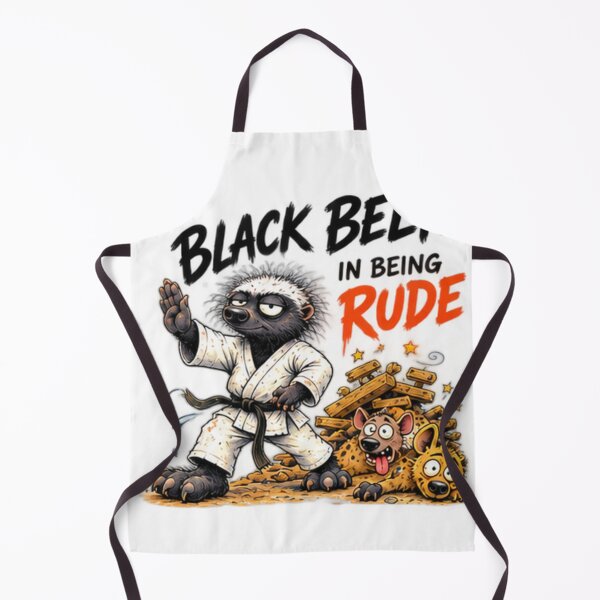 Item preview, Black Belt In Being Rude Honey Badger Martial Arts designed and sold by paintingnou.
