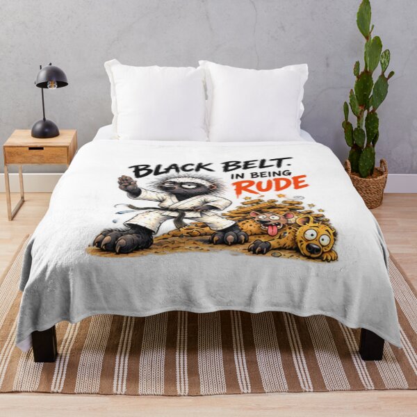 Item preview, Black Belt In Being Rude Honey Badger Martial Arts designed and sold by paintingnou.