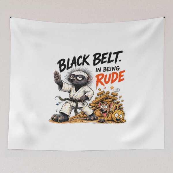 Item preview, Black Belt In Being Rude Honey Badger Martial Arts designed and sold by paintingnou.