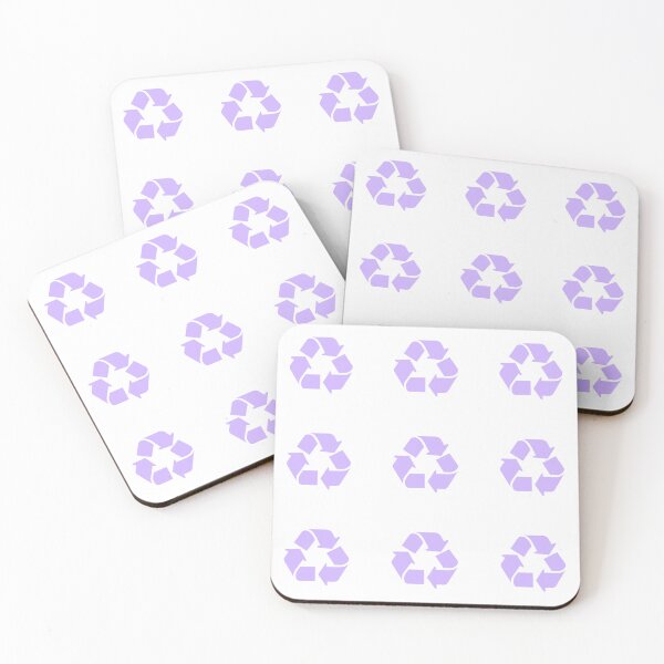 Item preview, Recycling Symbol Pastel Purple Sticker Pack/Sheet- Small Size designed and sold by SlimyFish.