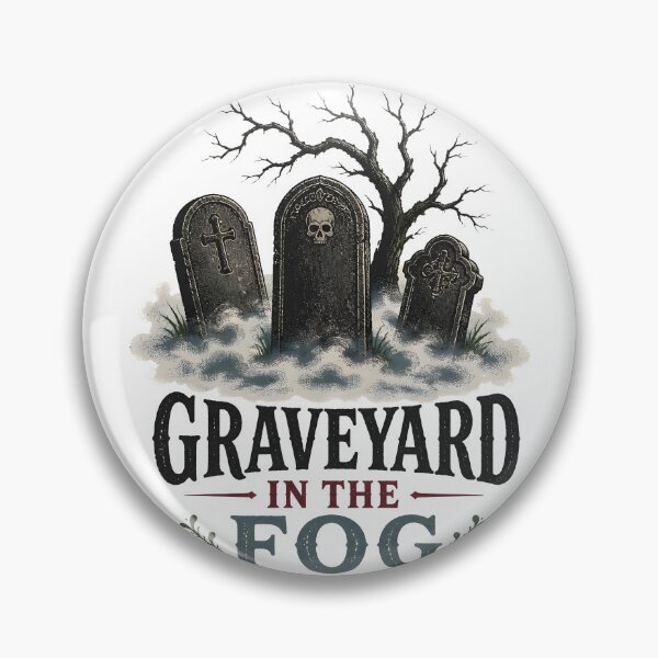 Item preview, Graveyard in the Fog – Vintage Haunted Cemetery designed and sold by RoyesButler.