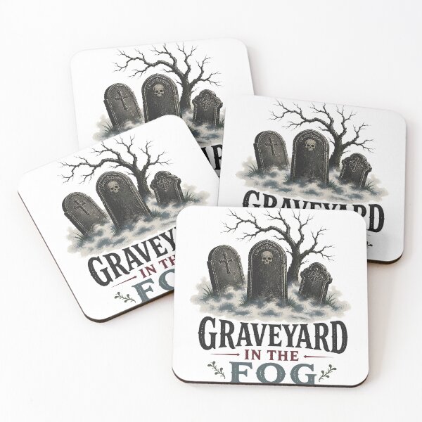 Item preview, Graveyard in the Fog – Vintage Haunted Cemetery designed and sold by RoyesButler.