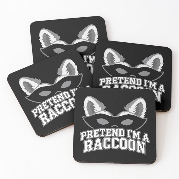 Item preview, Pretend I'm A Raccoon Lazy Halloween Costume Funny Trash Panda Animal T-Shirt designed and sold by TeNovaStudio.