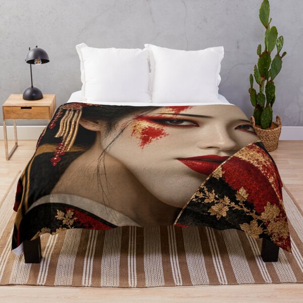 Item preview, Geisha — Crimson & Gold designed and sold by ZYVARENNE.
