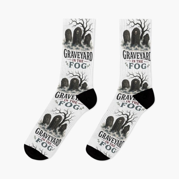 Item preview, Graveyard in the Fog – Vintage Haunted Cemetery designed and sold by RoyesButler.