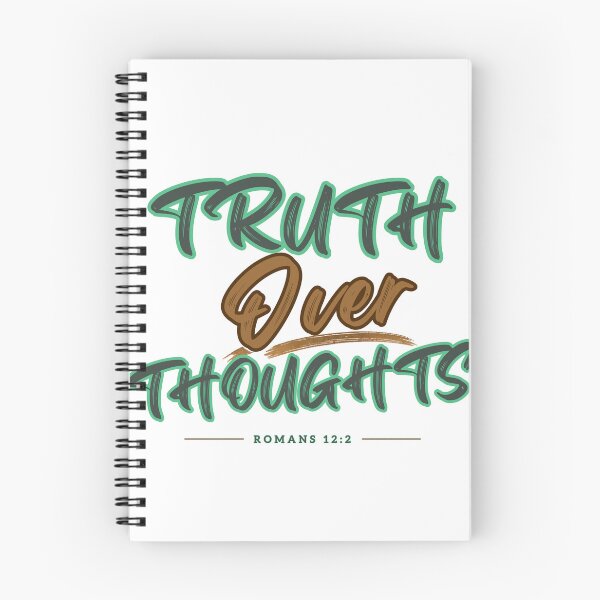 Item preview, Truth Over Thoughts | Romans 12:2 Christian Typography Design designed and sold by ThinkOnThis.