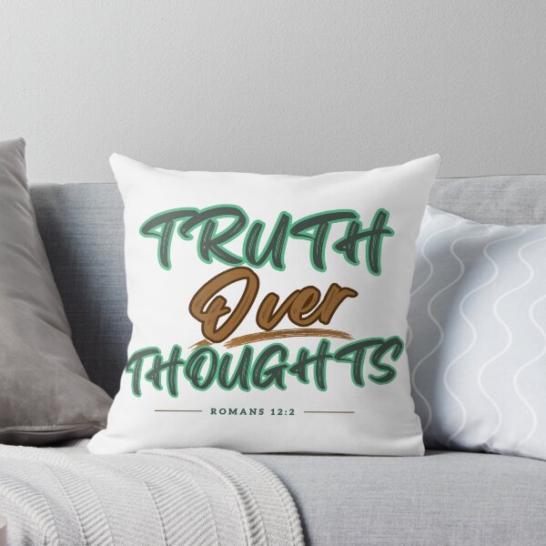 Item preview, Truth Over Thoughts | Romans 12:2 Christian Typography Design designed and sold by ThinkOnThis.