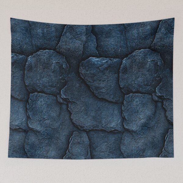 Item preview, Cracked Indigo Blue Basalt Stone Surface designed and sold by Piotrek0001.