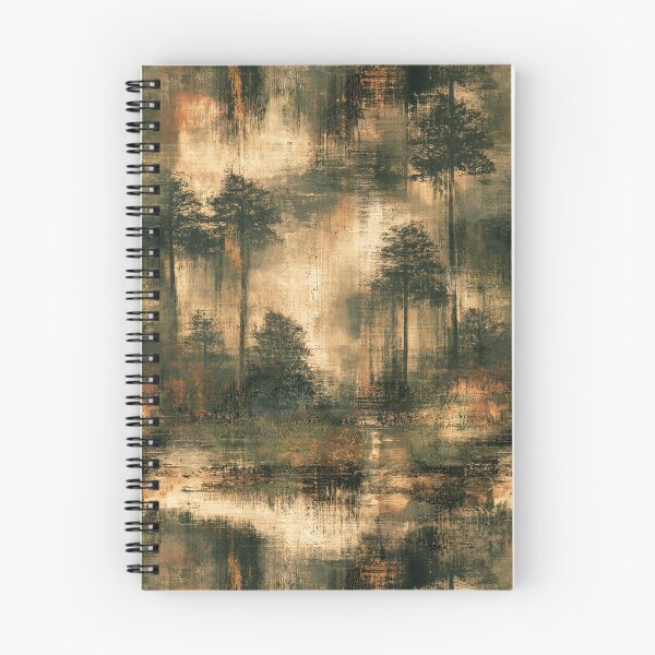 Item preview, Misty Pine Trees on Distressed Textured Wall designed and sold by Piotrek0001.
