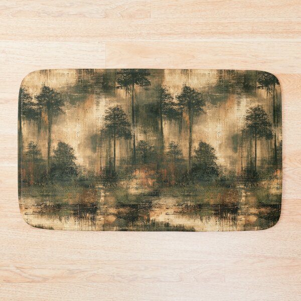 Item preview, Misty Pine Trees on Distressed Textured Wall designed and sold by Piotrek0001.