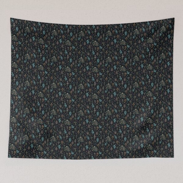 Item preview, Haunted Mansion Gothic Halloween Christmas Nightmare Pattern designed and sold by VØDUM® STORE.