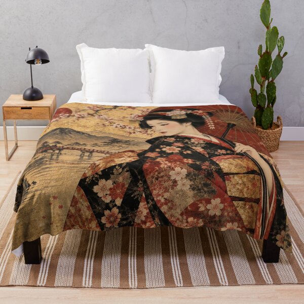 Item preview, Japanese Geisha Elegance – Vintage Japanese Art & Cherry Blossoms designed and sold by ZYVARENNE.