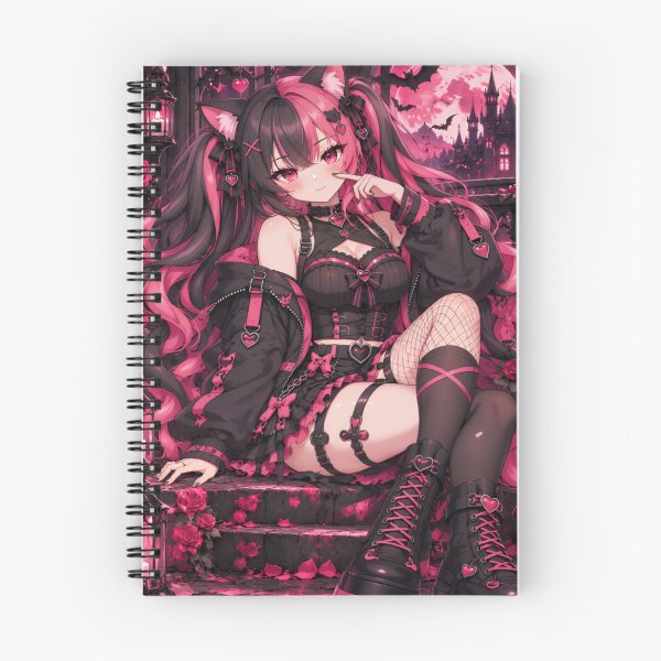 Item preview, Gothic Pink Neko Catgirl – Moonlit Castle designed and sold by Revyra Design .