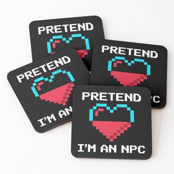 Item preview, Pretend I'm An NPC Lazy Halloween Costume Funny Pixel Gamer T-Shirt    designed and sold by TeNovaStudio.