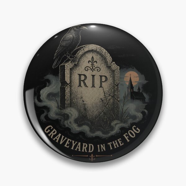 Item preview, Graveyard in the Fog – Gothic Raven Cemetery designed and sold by RoyesButler.