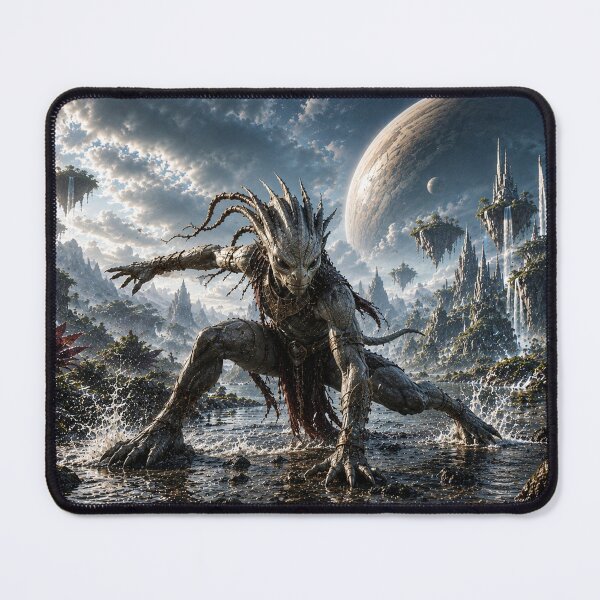 Item preview, Alien Warrior — Epic Cosmic Guardian in a Fantasy World designed and sold by ZYVARENNE.