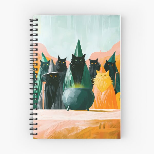 Item preview, Wizard Cat Coven Glowing Cauldron Fantasy Art designed and sold by Lunat1kk.
