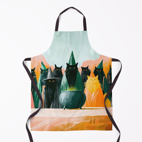 Item preview, Wizard Cat Coven Glowing Cauldron Fantasy Art designed and sold by Lunat1kk.