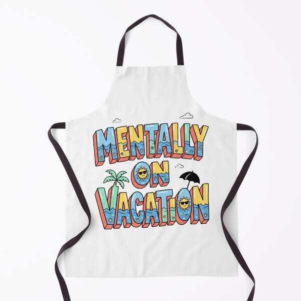 Item preview, Mentally On Vacation Tropical Typography designed and sold by AURA Vibes.