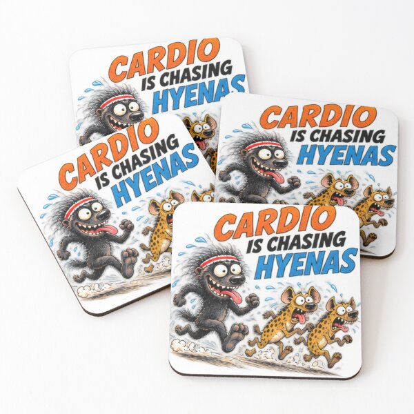 Item preview, Cardio Is Chasing Hyenas Honey Badger Fitness designed and sold by paintingnou.