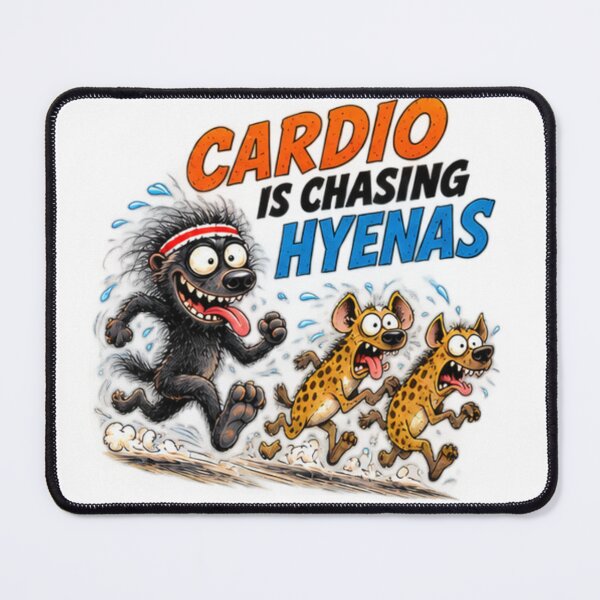 Item preview, Cardio Is Chasing Hyenas Honey Badger Fitness designed and sold by paintingnou.