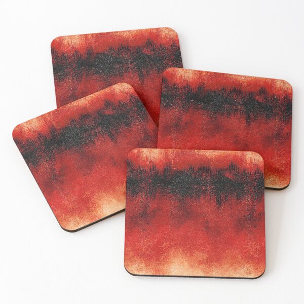Item preview, Crimson Horizon Glow on Textured Charcoal designed and sold by Piotrek0001.