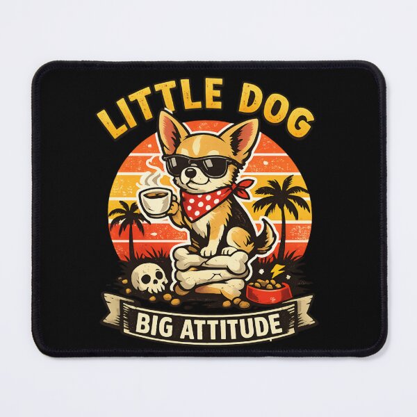Item preview, Little Dog Big Attitude – Retro Vintage Cool Dog designed and sold by SidTastic .