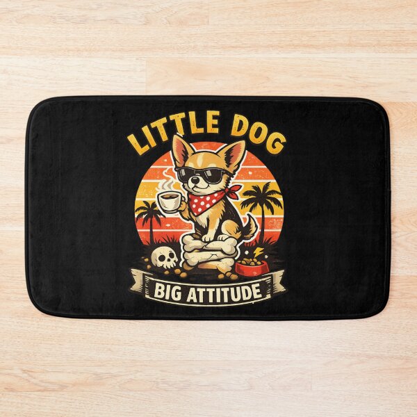 Item preview, Little Dog Big Attitude – Retro Vintage Cool Dog designed and sold by SidTastic .