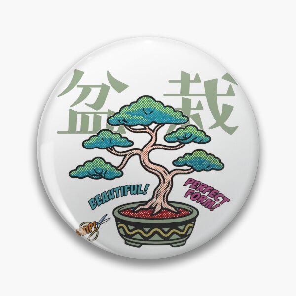 Item preview, Retro Pop Art Japanese Bonsai Tree Comic Style designed and sold by リクイペル.