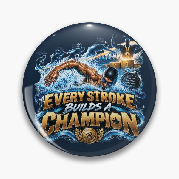 Item preview, Every Stroke Builds A Champion | Competitive Swimming Training Gift For Swimmers designed and sold by M. Mamdouh Artworks.