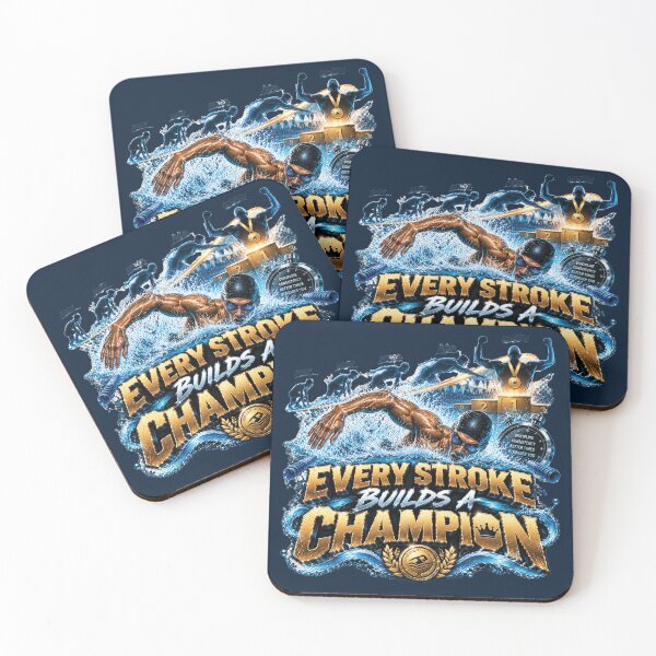 Item preview, Every Stroke Builds A Champion | Competitive Swimming Training Gift For Swimmers designed and sold by M. Mamdouh Artworks.