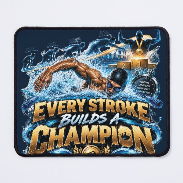 Item preview, Every Stroke Builds A Champion | Competitive Swimming Training Gift For Swimmers designed and sold by M. Mamdouh Artworks.