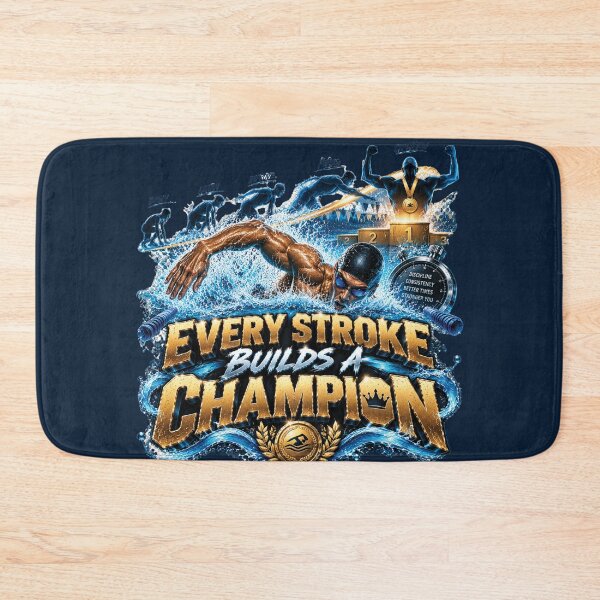 Item preview, Every Stroke Builds A Champion | Competitive Swimming Training Gift For Swimmers designed and sold by M. Mamdouh Artworks.