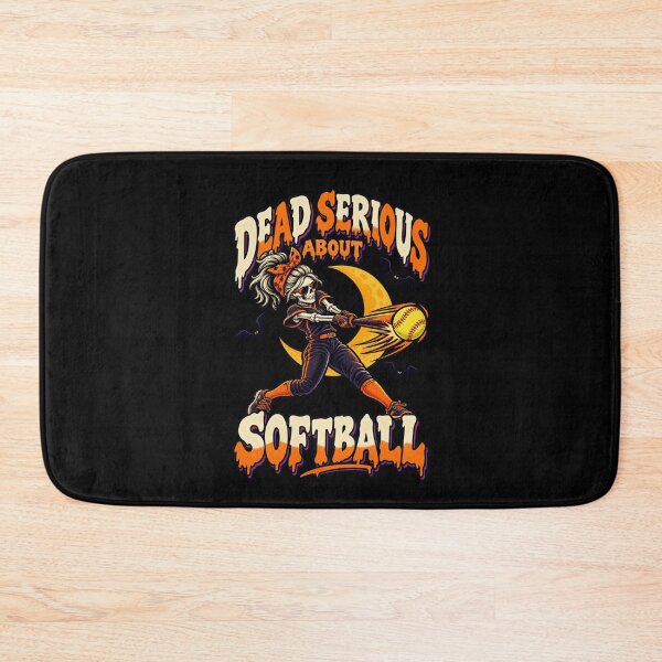 Item preview, Dead Serious About Softball - Halloween Fastpitch Skeleton designed and sold by MOTIFOLK.