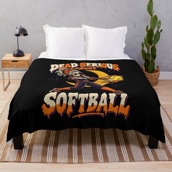 Item preview, Dead Serious About Softball - Halloween Fastpitch Skeleton designed and sold by MOTIFOLK.