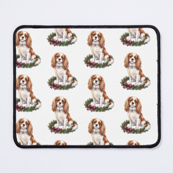 Item preview, Cavalier Dog Christmas Wreath designed and sold by Tiffany Roy.