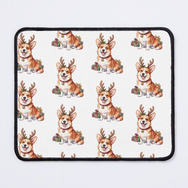 Item preview, Corgi Reindeer Antlers Christmas designed and sold by Tiffany Roy.