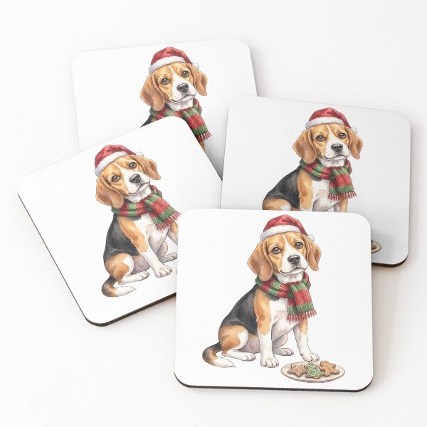 Item preview, Beagle Christmas Santa Cookies designed and sold by Tiffany Roy.