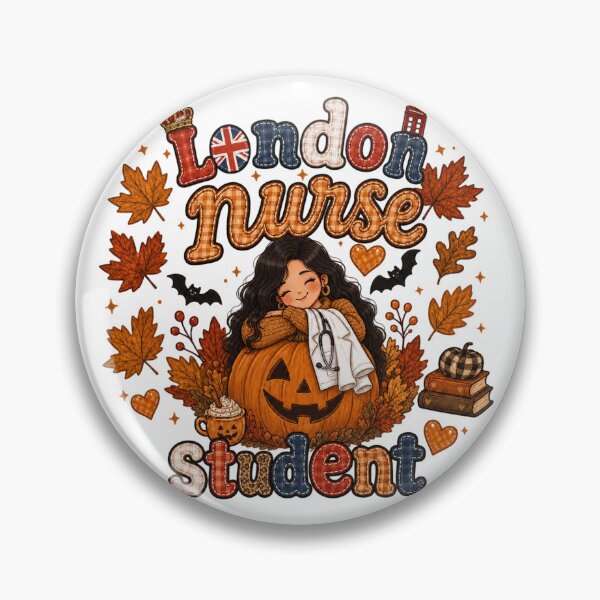 Item preview, London Nurse Student Autumn Pumpkin Halloween designed and sold by TheChalkyFox.