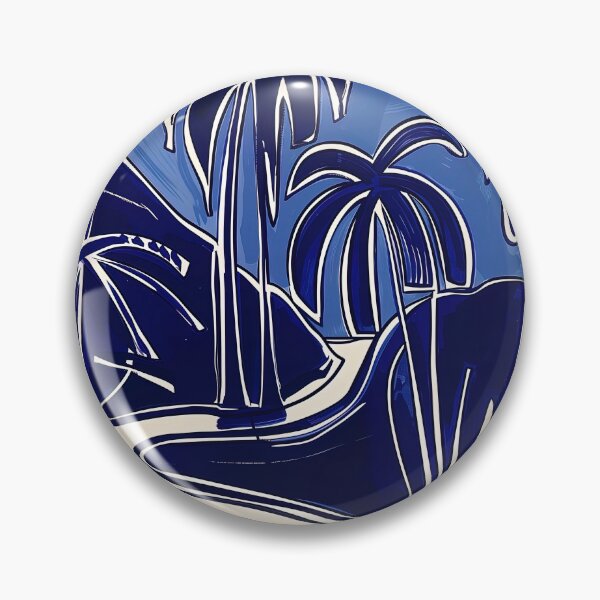 Item preview, Dominican Republic landscape - Blue Abstract Art designed and sold by shadow-bloom.