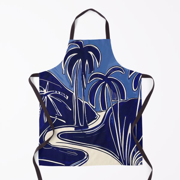 Item preview, Dominican Republic landscape - Blue Abstract Art designed and sold by shadow-bloom.