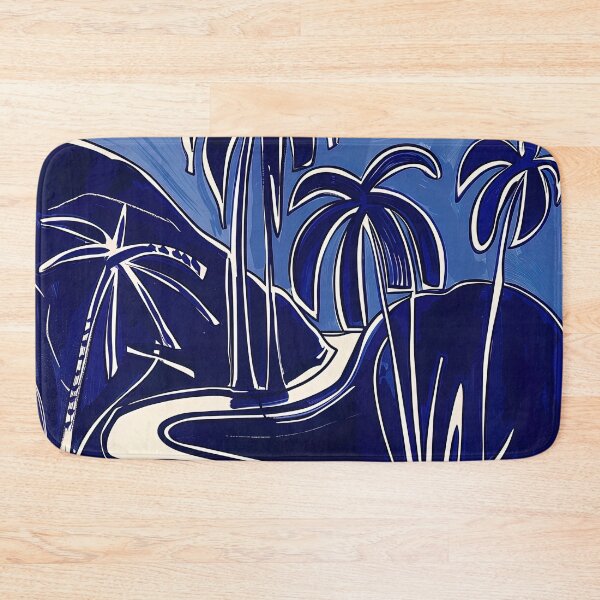 Item preview, Dominican Republic landscape - Blue Abstract Art designed and sold by shadow-bloom.