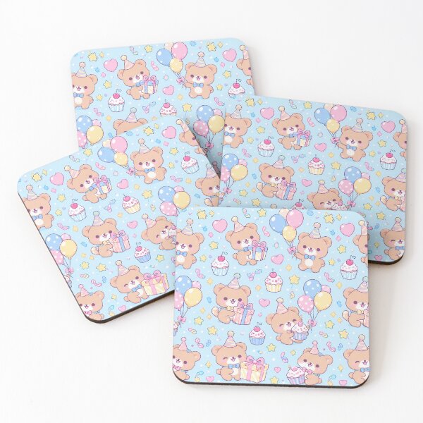Item preview, Kawaii Birthday Bear Pattern designed and sold by Soft Berry Studio.