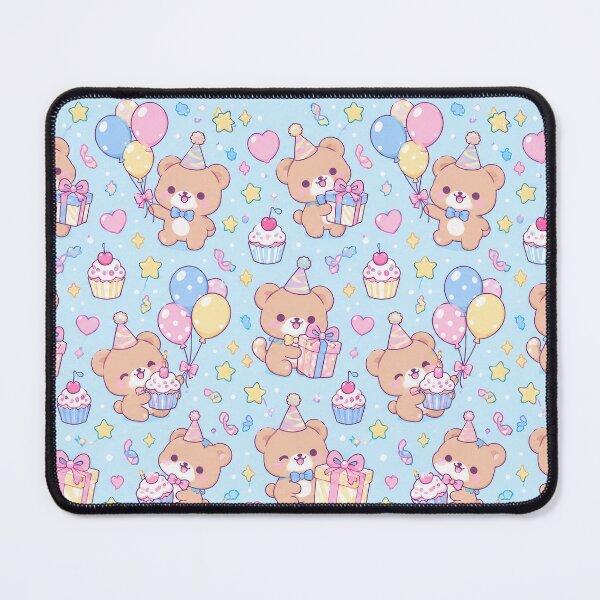 Item preview, Kawaii Birthday Bear Pattern designed and sold by Soft Berry Studio.