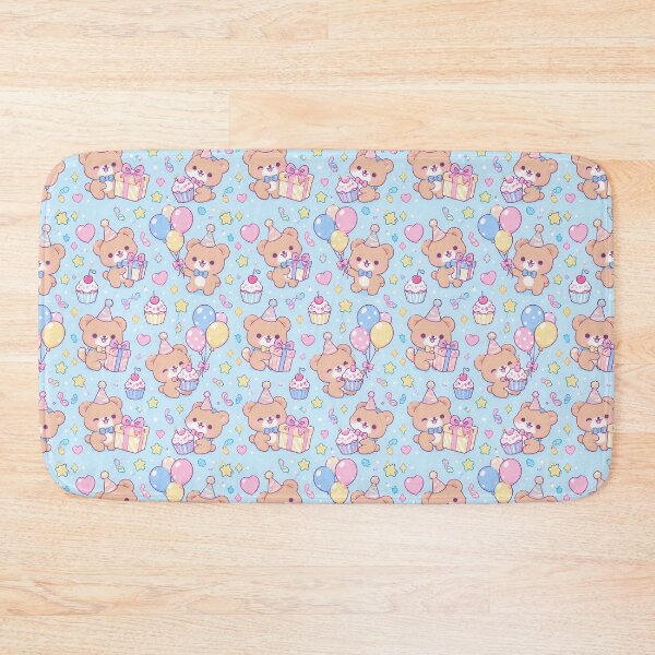 Item preview, Kawaii Birthday Bear Pattern designed and sold by Soft Berry Studio.